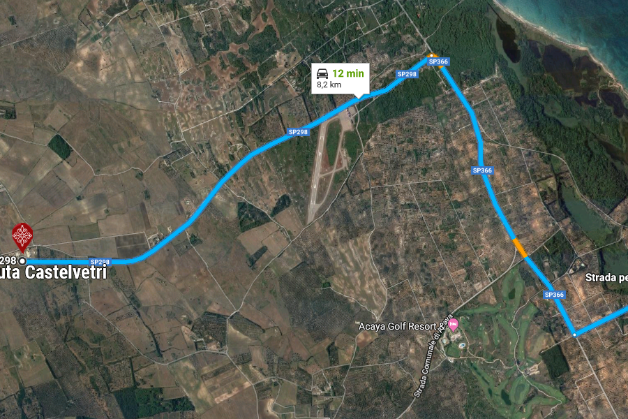 Distanza dall'Oasi WWF Le Cesine